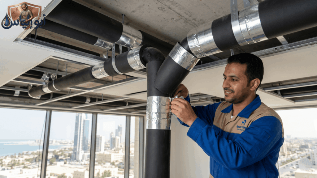 شركة عزل مواسير الصرف المعلقة من الصوت والحرارة والماء بالدمام – حل هندسي ثلاثي لراحة بالك