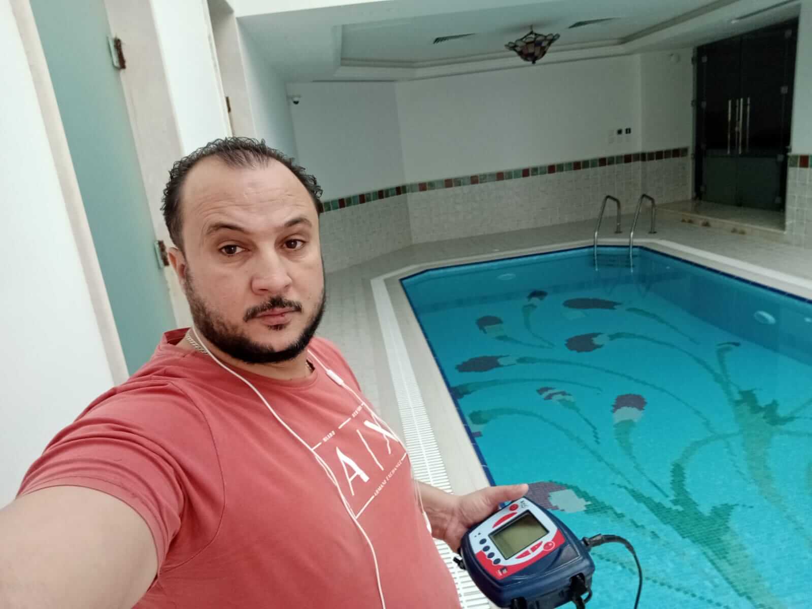 كشف تسربات المسابح من التسربات مع الاصلاح